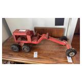 Vintage 1950ï¿½s Structo Road Grader Red Pressed