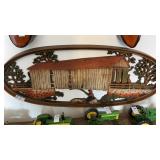 Vintage Burwood covered bridge wall hanging