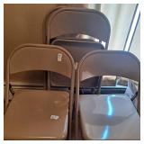 Four mesco folding chairs