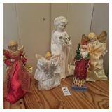 Jim Shore Holiday trim Santa,3 angle tree toppers