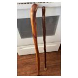 Two Wooden Walking Sticks/Canes