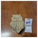 Hand-carved owl figurine
