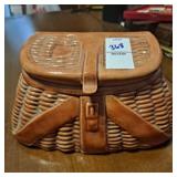 Vintage ceramic fishing basket