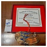 Jeff Gordon NASCAR Christmas ornament with coa