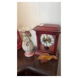 Mantel Clock, Vase and Fish