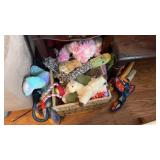 Lot of Dog Toys and Crate