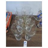 8 Coke glasses