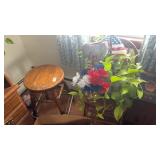 Wooden Stool and Chair Plant Not Included