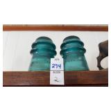 Two Hemingray Insulators