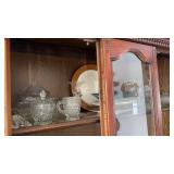 Lot of Etched Glass, Colorful Plates, and More