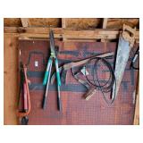 Assorted tools on wall