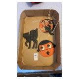 Lot of 3 Antique Halloween Hanging Decorations