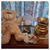 Vintage American bald eagle brass and enamel belt