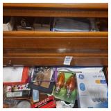 Assortment of color pencils,pens,other various