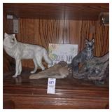 Assorted coyote decor