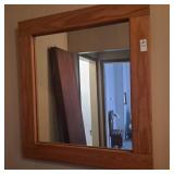 Wooden framed mirror 28x31