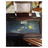 Jewelry box with misc lot, Peoples Bank