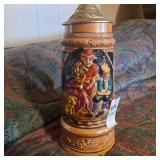 Vintage German-style musical beer stein