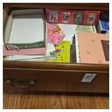 Drawer of various cards