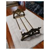 Vintage ornate brass adjustable bookends 13"