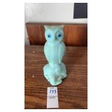 Vintage Westmorland Light Blue Art Glass Owl