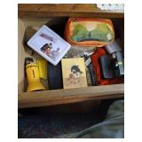 Drawer lot on dresser, contents only first aid