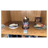 Bald Eagle Figurine, American Mini Plates, shelf