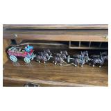 Cast Iron Clydesdale Horses Beer Delivery Wagon