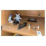Assortment of Small Figurines and Mini Oil Lamp