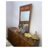 MCM wooden mirrored dresser 67 x 18 x 76 inches