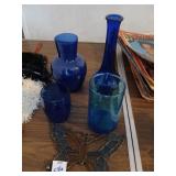 Blue glass lot