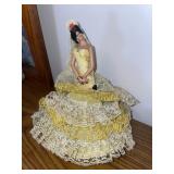 Vintage doll - Spanish style with lace dress  -
