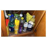 Lot of Cleaning Supplies under sink