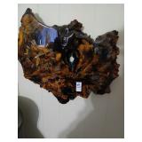 Burl wooden clock
