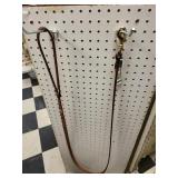 2 leather dog leashes 6ft.
