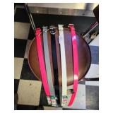 Assortment of dog collars 19in.