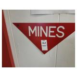 Metal mines sign