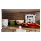 Lot of Bowls and Plates Colorful