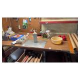 Lot of Tools, Hardware and Top of Workbench