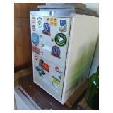 Metal filing cabinet with keys