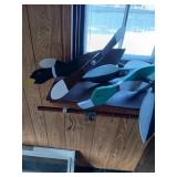 Whirligig ducks and clothes pin lot