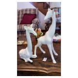 Ceramic giraffe figures made in USA 15ï¿½ï¿½H- As-is