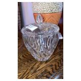 Lead crystal covered jar