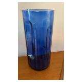 Cobalt Blue Vase - cut edge 9 ï¿½ h