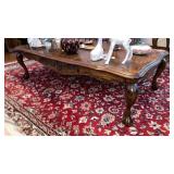 Solid Oak coffee & 2 end tables set - coffee is