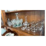 Shelf Lot of Assorted Glass