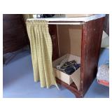 Cabinet with curtain front -on casters- 28 x 35 x