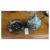 Rose Sugar Dish and Virginia Plate