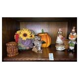 Fall holiday decor shelf
