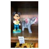 Mickey Mouse figurine, elephant